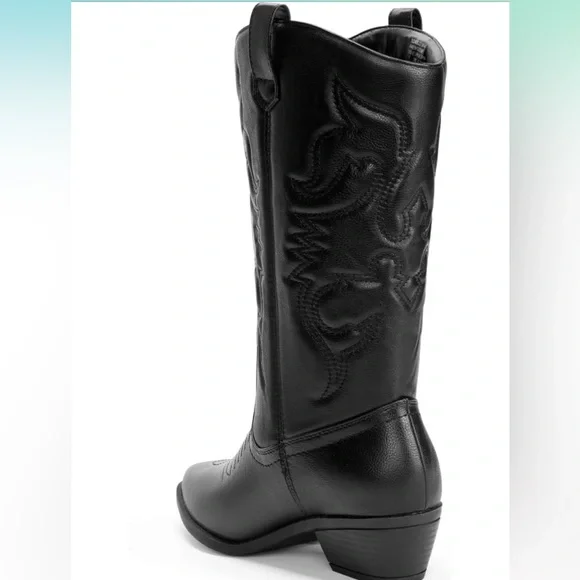 Cowgirl Boots Mid Calf Western Boots - Picture 3 of 9